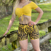 Yellow Leopard Short Set