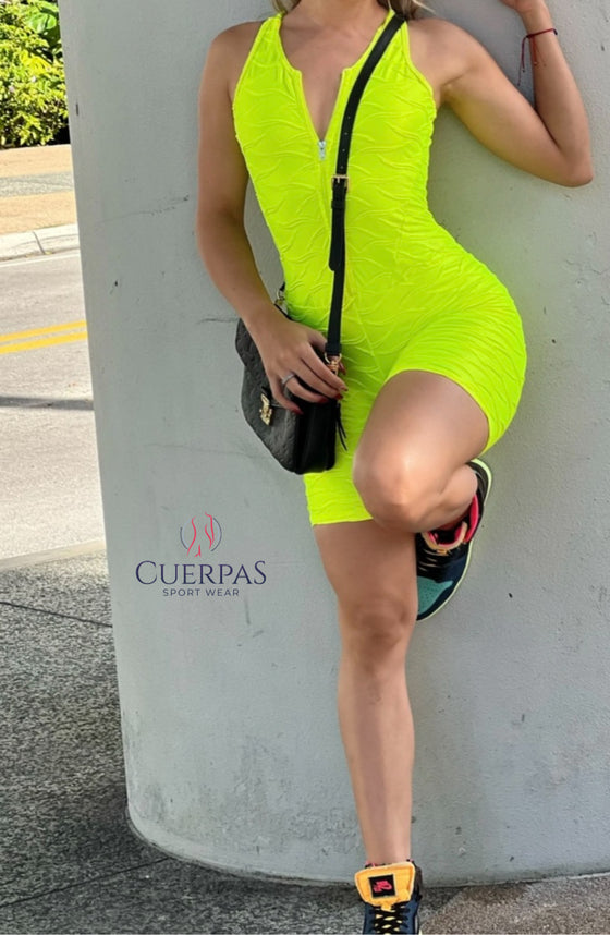 Neon Janguin Biker Jumpsuit